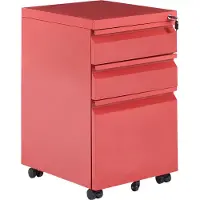 Beliani RECAMI - Opbergkast - Rood - Staal