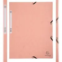 Exacompta 25x AQUAREL - Elastomap in glanskarton 400g/m2 - A4 - Koraal - 55527E