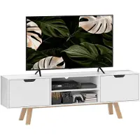 HOMCOM TV-kastje MDF, wit