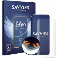 Savvies - Screenprotector voor Tecno Pova Slim - Folie Beschermfolie transparant volledig dekking 4 Stuks