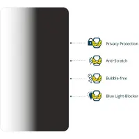 BROTECT - privacy screenprotector voor Xiaomi Poco F8 Ultra 5G - Folie Beschermfolie Blauwlichtfilter