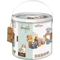 Jouéco - The Wildies Family Houten blokken in ton 50 stuks