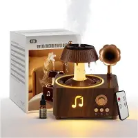 Nee Aroma Diffuser met Regenboogverlichting – 250 ml Ultrasoon Luchtbevochtiger voor Essentiële Oliën – Automatische Uitschakeling & Afstandsbediening – Houtlook Design voor Thuis & Kantoor