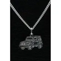 MOOYE ® - Collectie Zilveren Terreinwagen ketting hanger