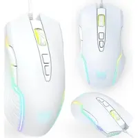 Onikuma Gamingmuis CW905, wit, met kabel