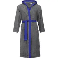 Ladeheid Heren Badjas met Capuchon - 100% Katoen - Wasmachine bestendig - Badstof - Zwart - M - LA-LA40-190-DG