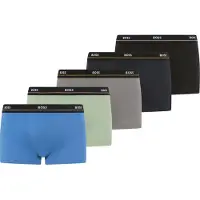 BOSS Boxershorts 'Essential' marine / donkergrijs / pastelgroen / zwart