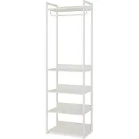 En.casa Kledingrek Jässaatka met 5 planken 200x61x40 cm grijs []