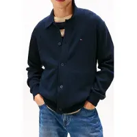 Tommy Hilfiger Textured Polo Cardigan Desert Sky Maat: S | Cardigans Outlet | Heren | Blauw