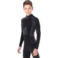 Ladeheid Kinderen Thermoshirt - Thermo ondergoed – Jongen - Meisje - Thermokleding - Longsleeve - LA-SS-Thermo-Shirt-Women - Zwart/Zilver - 134-140