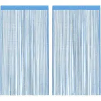 vidaXL Koordgordijnen 2 st 100x250 cm lichtblauw