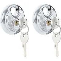 vidaXL Discusloten met sleutels 2 st zilver 7 x 2.4 x 7 cm