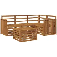 vidaXL Buiten bank set 5 st Naturel Polyester