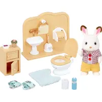 Sylvanian Families FRERE LAPIN DANS LA SALLE DE BAIN