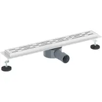 vidaXL Doucheafvoer lineair design met 360° sifon zilver 60 cm