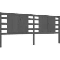 vidaXL Hoofdbord 206x4x100 cm massief grenenhout grijs
