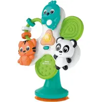 Clementoni Baby Speelgoed: Ronde dieren, 0,5 rok/jaar, met geluidseffecten, batterijen nodig, plastic, meerkleurig