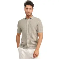Blue industry Beige poloshirt korte mouw regular fit