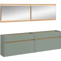 Furnilux Moderne garderobecombinatie met led-verlichting 4-delige opbergset met