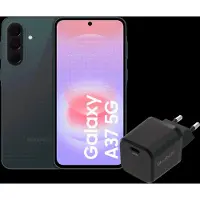 Samsung Galaxy A37 256GB Donkergroen 5G + BlueBuilt Oplader met Usb C Poort 45W Zwart