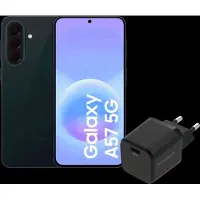 Samsung Galaxy A57 256GB Donkerblauw 5G + BlueBuilt Oplader met Usb C Poort 45W Zwart