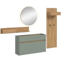 Furnilux Moderne garderobecombinatie met led-verlichting en spiegel ruime 4-delige