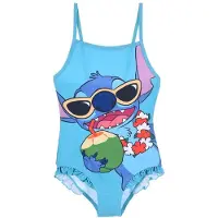 Disney Stitch Badpak Meisjes – Blauw – Ruffle Details – Maten 98 – Officiële licentie