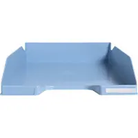 Exacompta BEE BLUE Combo-Midi brievenlade, voor A4+ documenten, stapelbaar, etikethouder, kunststof, pastelblauw, 6 stuks