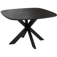 Zita Home - eettafel - 100cm rond - zwart - mangohout - Deens - dutch