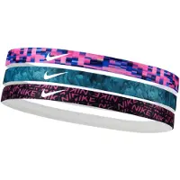 Nike Vrouwen, Hoofdbanden, Bedrukte hoofdbanden 3st roze, blauw, zwart N00025608OS