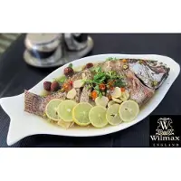 Wilmax England Wilmax visbord van porselein, wit, 25,5 cm, modelnummer WL-992007/A