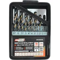 AWTOOLS - Metaalboorzets - HSS M2 - 19 stuks - 1.0-10.0 mm
