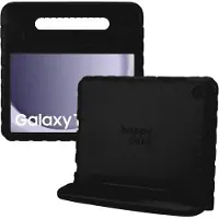 HappyCase Kinder Tablethoes Geschikt voor Samsung Galaxy Tab A11 Plus / Tab A9 Plus | Kindvriendelijke Hoes | Beschemhoes | Kinderhoes | met Handvat en Standaard | Zwart
