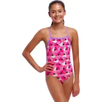 Funkita Strapped In Swimsuit Roze 10 Years Meisje