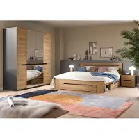 Furnilux Moderne 4-deurs kledingkast met spiegels ruime opbergoplossing voor je