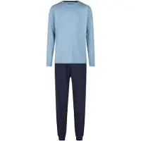 Phil&Co. Pyjama lang ' Classics ' lichtblauw / donkerblauw