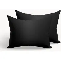 HappyBed Black kussensloop set 2 stuks - 40x80 cm - 100% Microvezel - Ultieme slaapcomfort