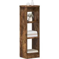 vidaXL Bijzetkast Gerookte Eik 40 x 40 x 100 cm Geconstrueerd hout