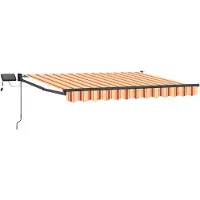 vidaXL Handbediende luifel met LED's Multikleur 2,5 x 2 m