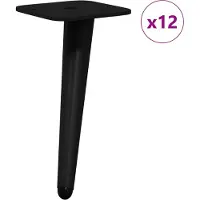 vidaXL Staande Voeten 12 st Zwart 56 x 56 x 100 mm IJzer