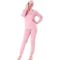 Ladeheid Meisjes Pyjama - met Capuchon - Lange mouwen - Lange broek - Katoen - LA-LA40-237-PJ - Roze Varkentje - 158