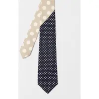 Paul Smith Tie Polka Blue Size: 8 | Ties Outlet | Heren | Beige