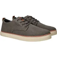 PS Poelman Canvas Veterschoenen Grijs | Maat: 41