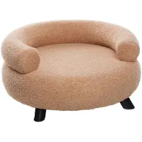 Flamingo Sofa Dudo ligstoel rond voor hond en kat beige Per stuk