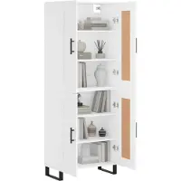 vidaXL Hoge kast 69,5x34x180 cm bewerkt hout wit
