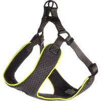 Flamingo Harnas hond – honden tuigje – harnas hond anti trek – hondentuigjes – hondentuig anti trek – Step&Go Tasha – grijs – maat M – A:53cm B:65-75cm x 20mm x 5mm