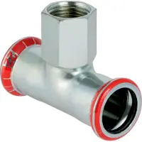 Geberit Mapress C-staal T-stuk bi.dr. verzinkt verlopend 88.9x2"bix88.9mm