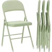 HOMCOM -vouwstoel-velours (100% polyester)-45x46x78cm-groen