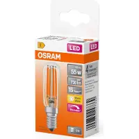 Osram LED, speciale LED-lamp in druppelvorm, helder, multicolor, 6,5 W, 730 lm, 2700 K (voor warm wit licht), E14 fitting, 25 mm diameter, energie-efficiëntieklasse E, dimbaar.