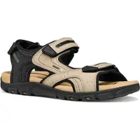 Geox Sandalen 'U S.Strada D' beige / zwart